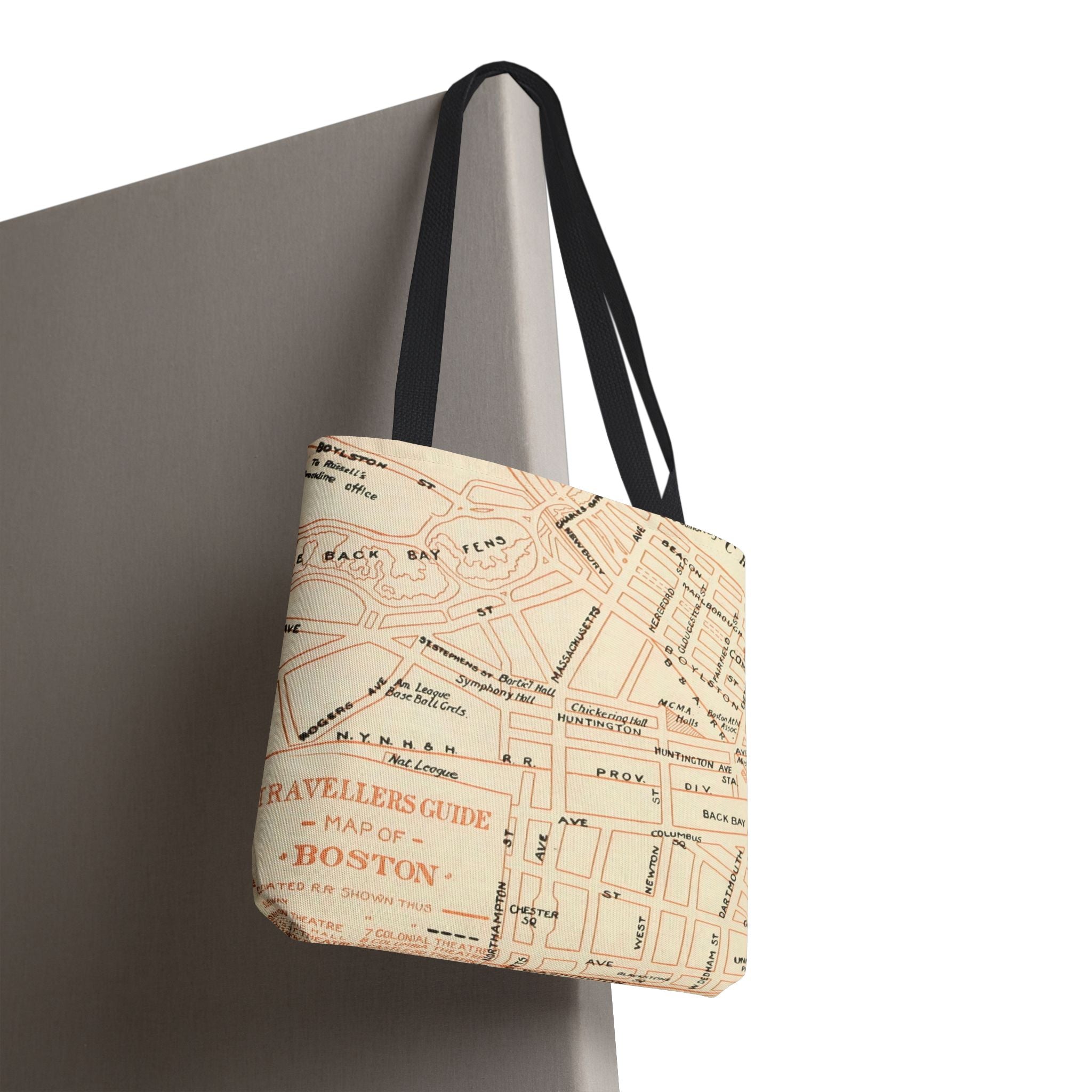 Boston, MA Vintage Map Tote Bag | Antique City Map All-Over Print