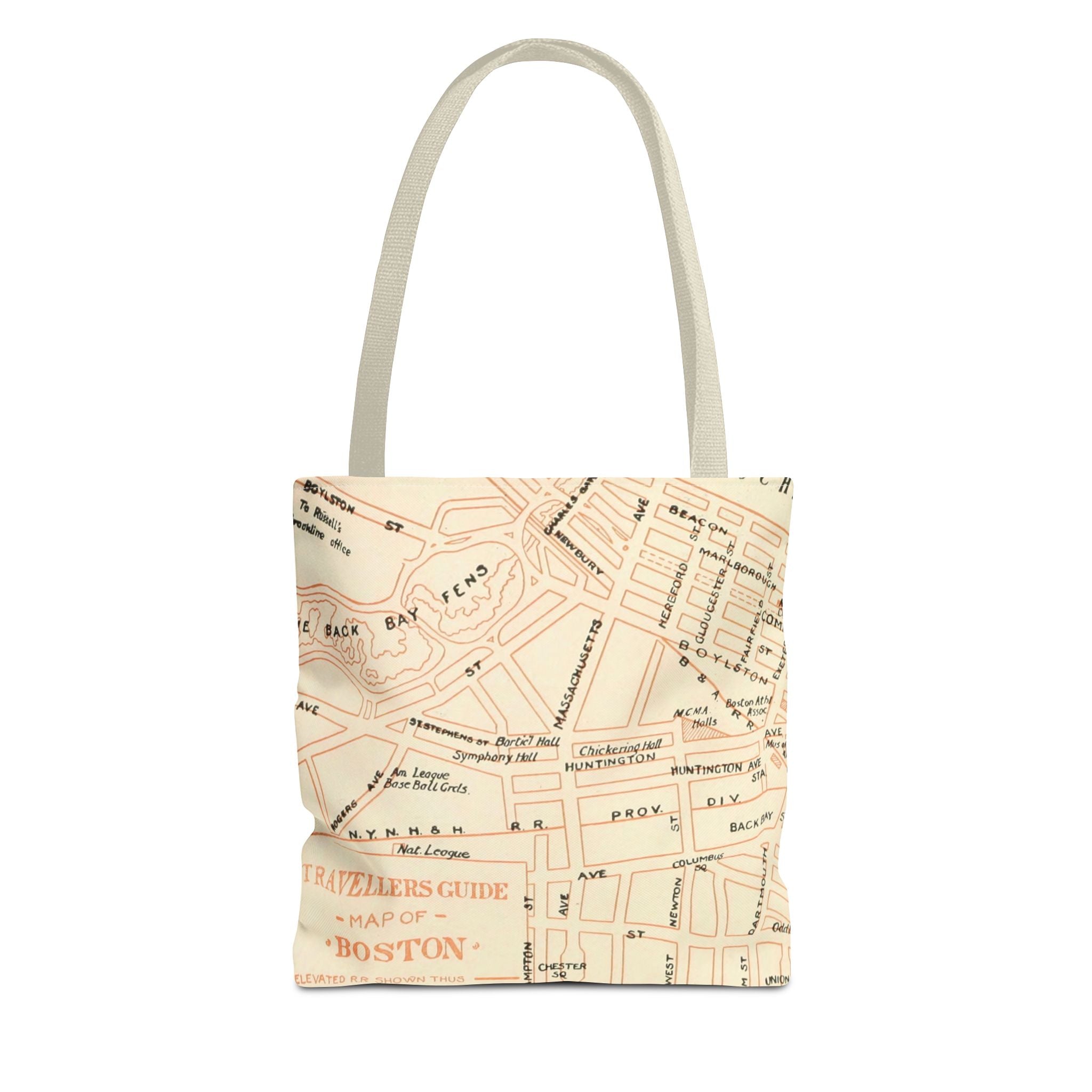Boston, MA Vintage Map Tote Bag | Antique City Map All-Over Print