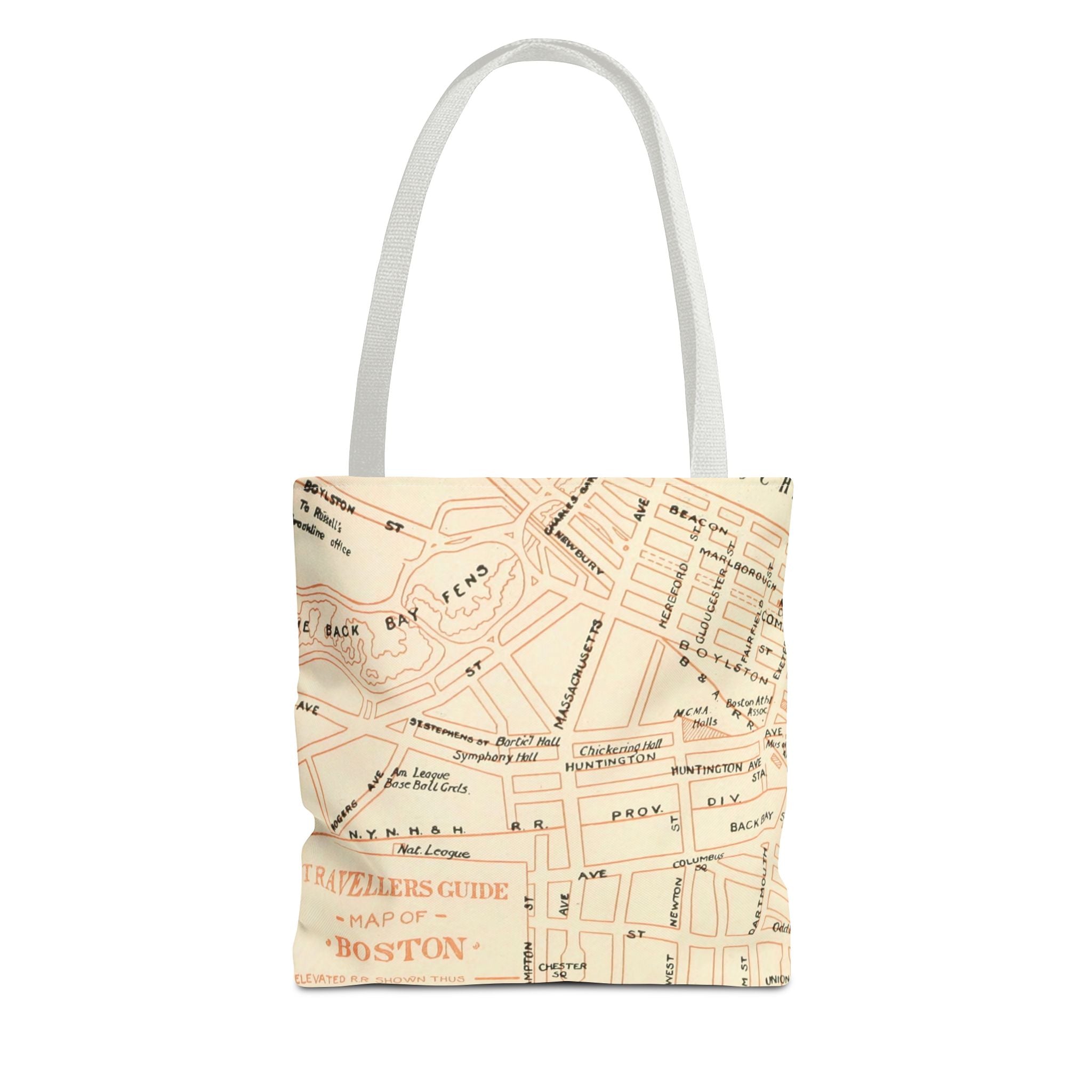 Boston, MA Vintage Map Tote Bag | Antique City Map All-Over Print